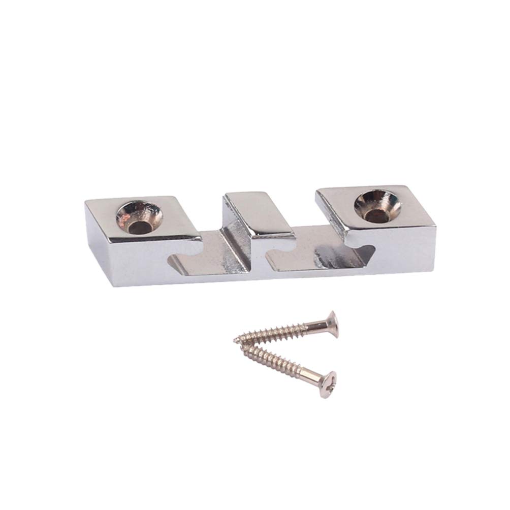 Healifty Roller String Tree Roller String Retainer Guides Metal for 3 String Electric Guitars Bass Parts Replacement (Chrome Color)