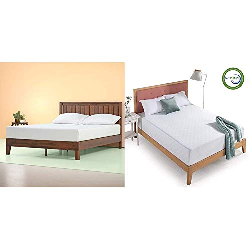 Zinus Vivek 12 Inch Deluxe Wood Platform Bed with Headboard/No Box