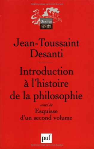 Introduction à l'histoire de la philosophie
