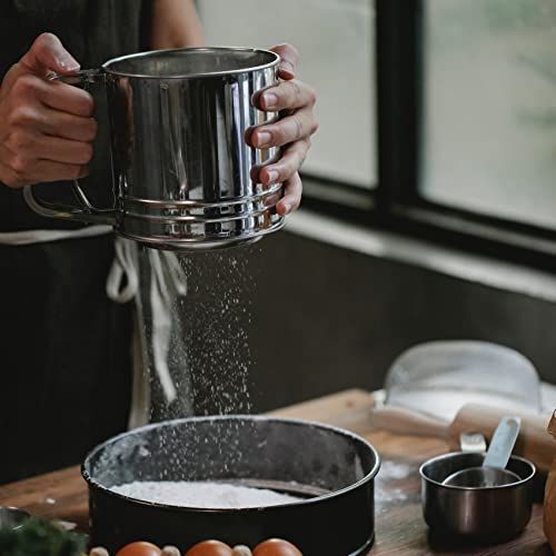 Flour Sifter Stainless Steel Sifter for Baking Semi Automatic Small