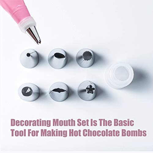 HAOTEET 2 Packs Silicone Molds, 6 Holes Medium Semi Sphere Silicone Mold,Baking Mold Set for Making Hot Chocolate Bomb, Cake, Jelly, Dome Mousse