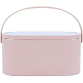 AMYESE 2025 Makeup Case with Mirror, Portable Cosmetics Box with LED Lighted Mirror for Bedroom, Travel, Multi-purpose Makeup Organizer Carrying Storage Case, Travel Size, Gift for Mom Ladies Girls
