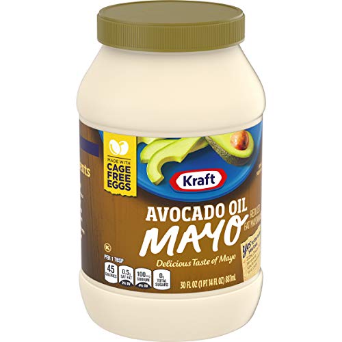 KRAFT MAYO AVOCADO OIL REDUCED FAT MAYONNAISE JAR, 30 OUNCE