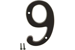 ZHONGWANG HARDWARE ZW Hardware A300 4 Inch Oil-Rubbed Bronze House Number 9