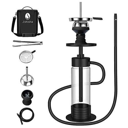 Hookah Set Hookah Glass Vase Hookah Kit with Disposable Hookah Mouth Tips,Charcoal and Pierced