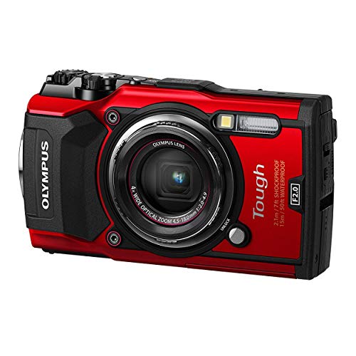 OM SYSTEM OLYMPUS TG-6 Red Underwater camera, Waterproof, Freeze proof, High Resolution Bright, 4K Video 44x Macro shooting
