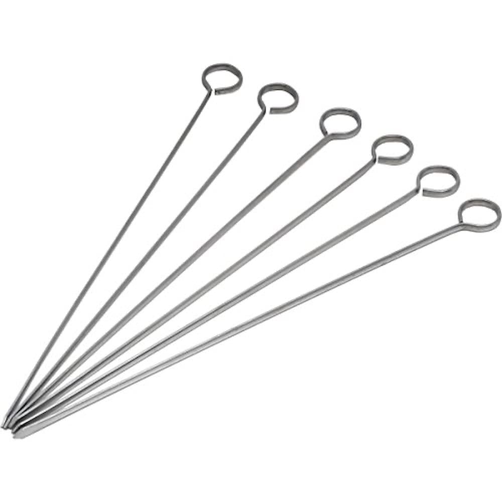 Genware NEV-236-10 Skewers, Stainless Steel, 10" (Pack of 6)
