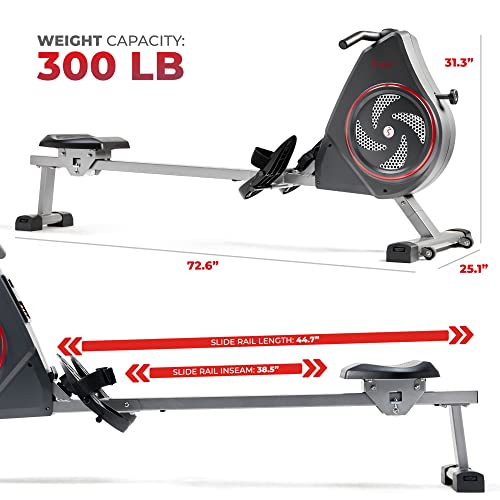Sunny Health & Fitness Air+ Rowing Machine with Exclusive