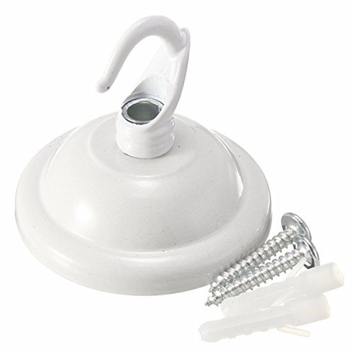 MASUNN Vintage Ceiling Rose Hook Plate Holder For Light Fitting Chandelier Lamp-White