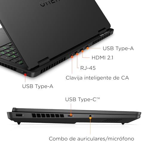 OMEN 16-am0035ns - Ordenador portátil Gaming 16" 2K (Intel Core i9-14900HX, 32GB RAM, 1TB SSD, NVIDIA Geforce RTX 5070, FreeDos) Negro - Teclado QWERTY Español