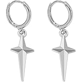 Y2K Star Dangle Earrings - Hypoallergenic Gothic Anime Merch, Halloween Concert Jewelry Gifts for Women