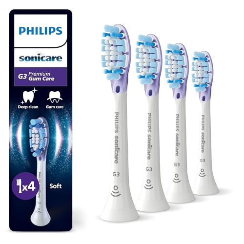 Philips Sonicare G3 Premium Gum Care, Original Ersatzbürstenköpfe, Weiß, 4er-Pack, HX9054/87