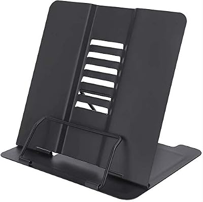 JINYUNMIN Book Stand Reading Stand Multi-Function Metal Easel Black