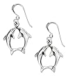 dolphin kissing earrings