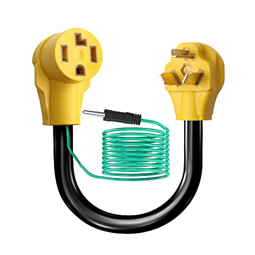 Dryer Plug Adapter with Ground Wire, 1030P Male Plug to 1430R Female