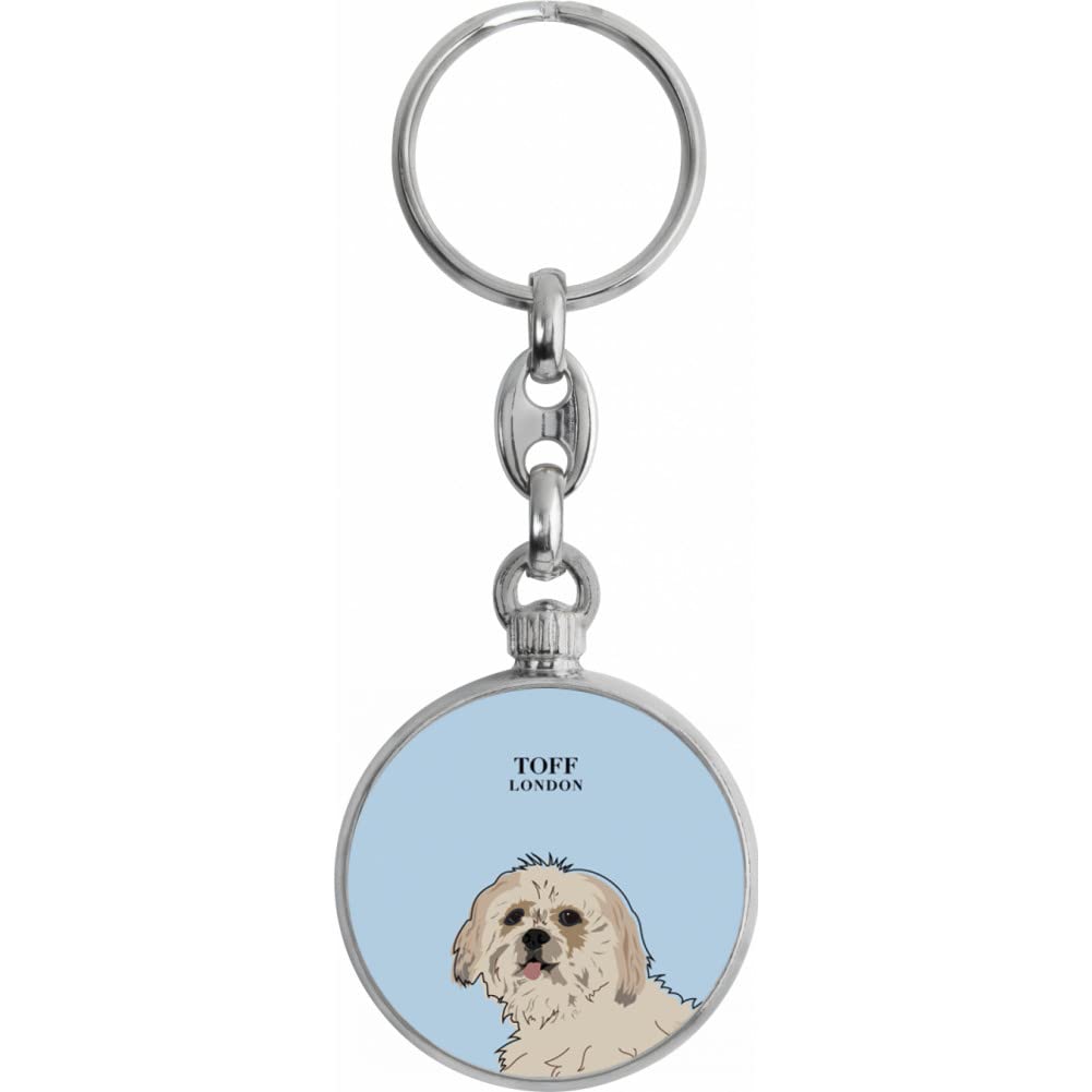 Toff London Lhasa Apso Dog Head Keyring