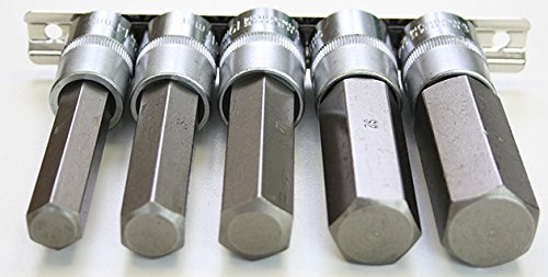 Richmann Exclusive Star bits Socket Set 5 pcs, hex 14-24mm, 1/2",100 mm Long (C6921)