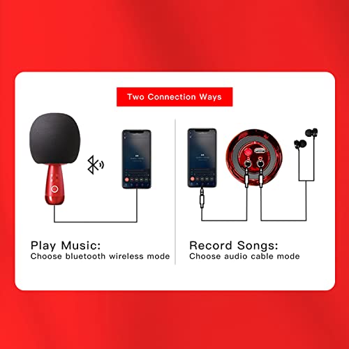 CALF Speaker Microphone Wireless Karaoke Bluetooth Speaker Mic Sound