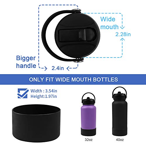 Arcoolor Straw Lid for Hydro Flask Wide Mouth Water Bottle with