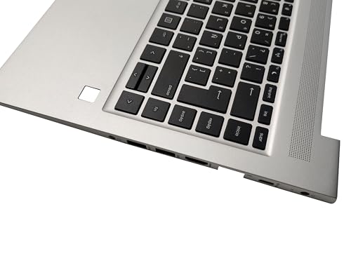 4BX8JTATP20 - Teclado latino compatible con HP ProBook 445 G6 440 G7 445 G7 L44589-001 L74246-071 L38138-001 - Funda de cubierta superior para reposamanos sin retroiluminación