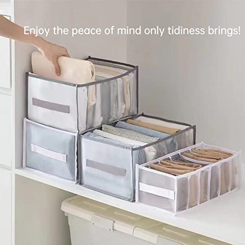 Wardrobe Clothes Organizer, 9 Grids Upgraded Washable Closet Organizers