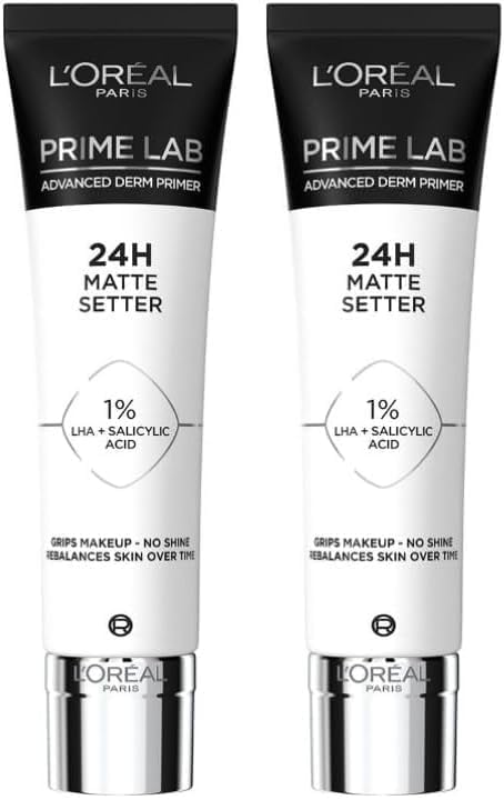 L'Oreal Paris Matte Setter Primer 30ml 2 Pack Matte Finish Derm Active