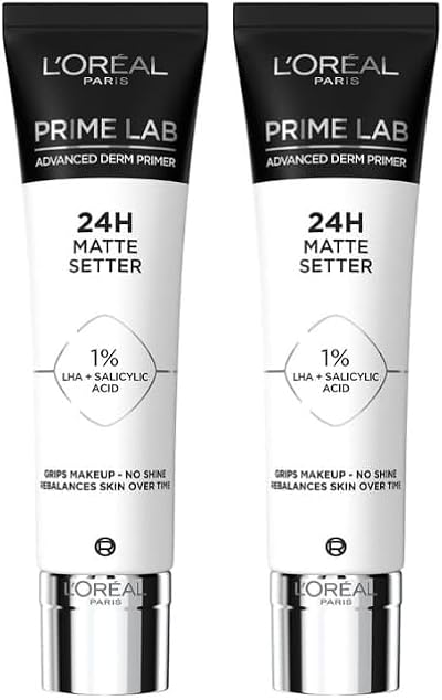 L'Oreal Paris Matte Setter Primer 30ml 2 Pack Matte Finish Derm Active