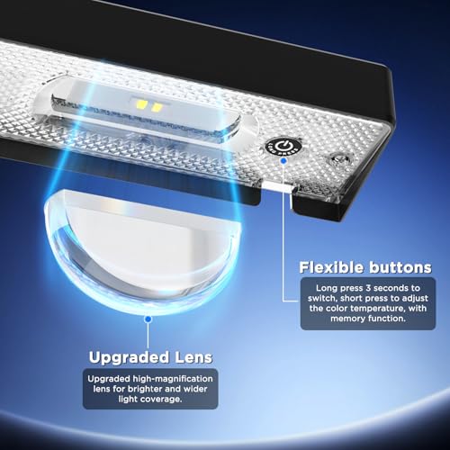 Quntis Set of 4 Outdoor Solar Wall Light with Linear Light Effect, IP44 Solar Outdoor Wall Light, Warm/Cold White Solar Wall Light and RGB Modes for Wall, Fence, Yard, Terrace