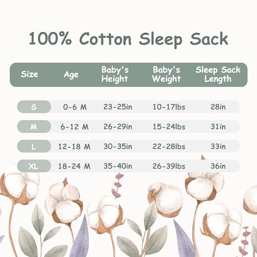 HQ-QILI BABY SLEEP SACK, 100% COTTON SUPER SOFT BREATHABLE SUMMER SLEEVELESS WEARABLE BLANKET, SLEEVELESS SLEEPING BAG FOR BOYS AND GIRLS, 0.5 TOG, 6-12 MONTHS, GREY RAINBOW