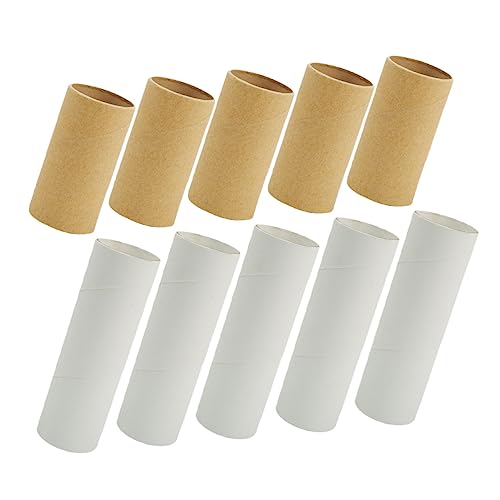jojofuny 20pcs White Paper Tubes for Kids DIY Arts and Crafts Round Paper Roll Tubes for Creative Projects for Classrooms and Home Art Activities