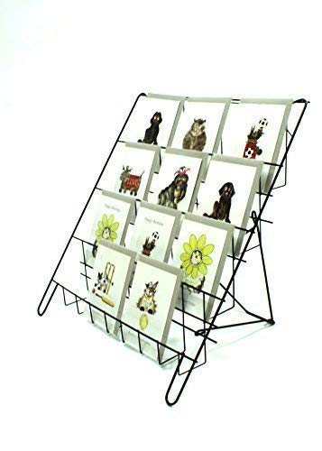 Display Stands UK Small Wire Counter Card Folding Stand in Black for Home, Craft Fairs, Gift Shops & Markets (E8B)