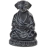 6 Inch Meditation Dog Relaxed Buddhist Resin Statue Figurine