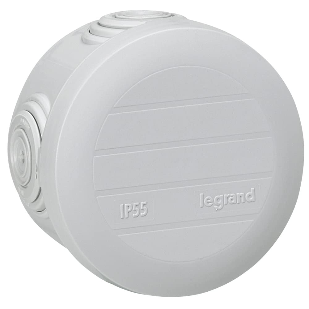 Legrand LEG94513 Round Junction Box Snap-Fit Diameter 60 mm 40 mm Grey
