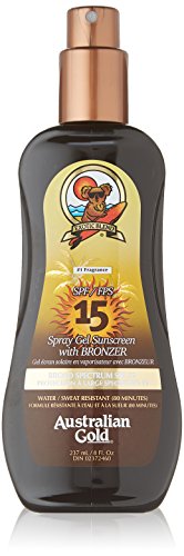 Australian Gold Exotic Blend Spray Gel Sunscreen with Instant Bronzer SPF 15 -- 8 fl oz