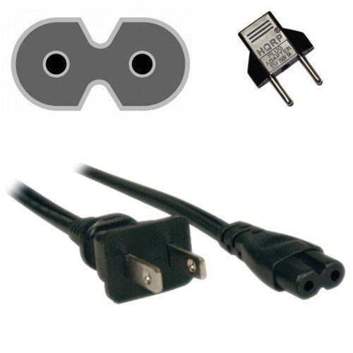 HQRP 10ft AC Power Cord forÂ Samsung JU6400 UN65JU6400FXZA UN60JU6400FXZA UN55JU6400FXZA UN48JU6400FXZA UN43JU6400FXZA UN40JU6400FXZA 4K UHD Curved Smart TV, Mains Cable Plus HQRP Euro Plug Adapter