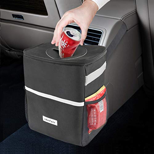 Buy Car T Can with Lid Storage Pockets,Portable Waterproof Garbage Bag