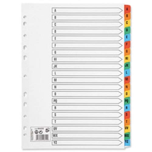 10 x Set Of A4 File Dividers Index A-Z Plastic Tabs