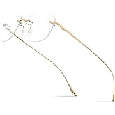 FONEX Metal Square Eyeglasses,Full Rim Lightweight Glasses Frame for Men 8105