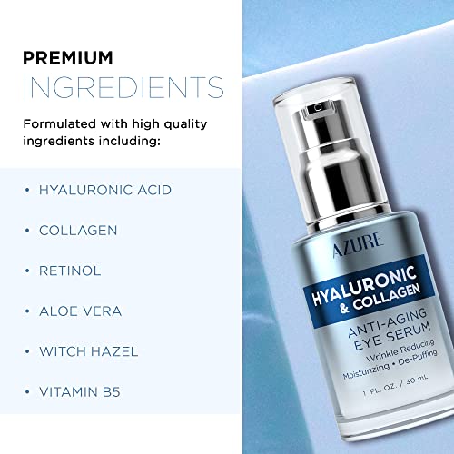 AZURE Hyaluronic Acid & Collagen Anti Aging Eye Serum Replenishing