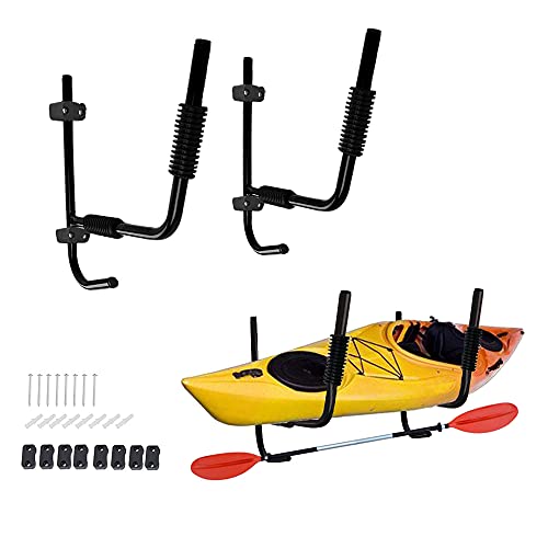 GSOU Pair Heavy Duty Steel Kayak Wall Racks Wall Mount Canoe
