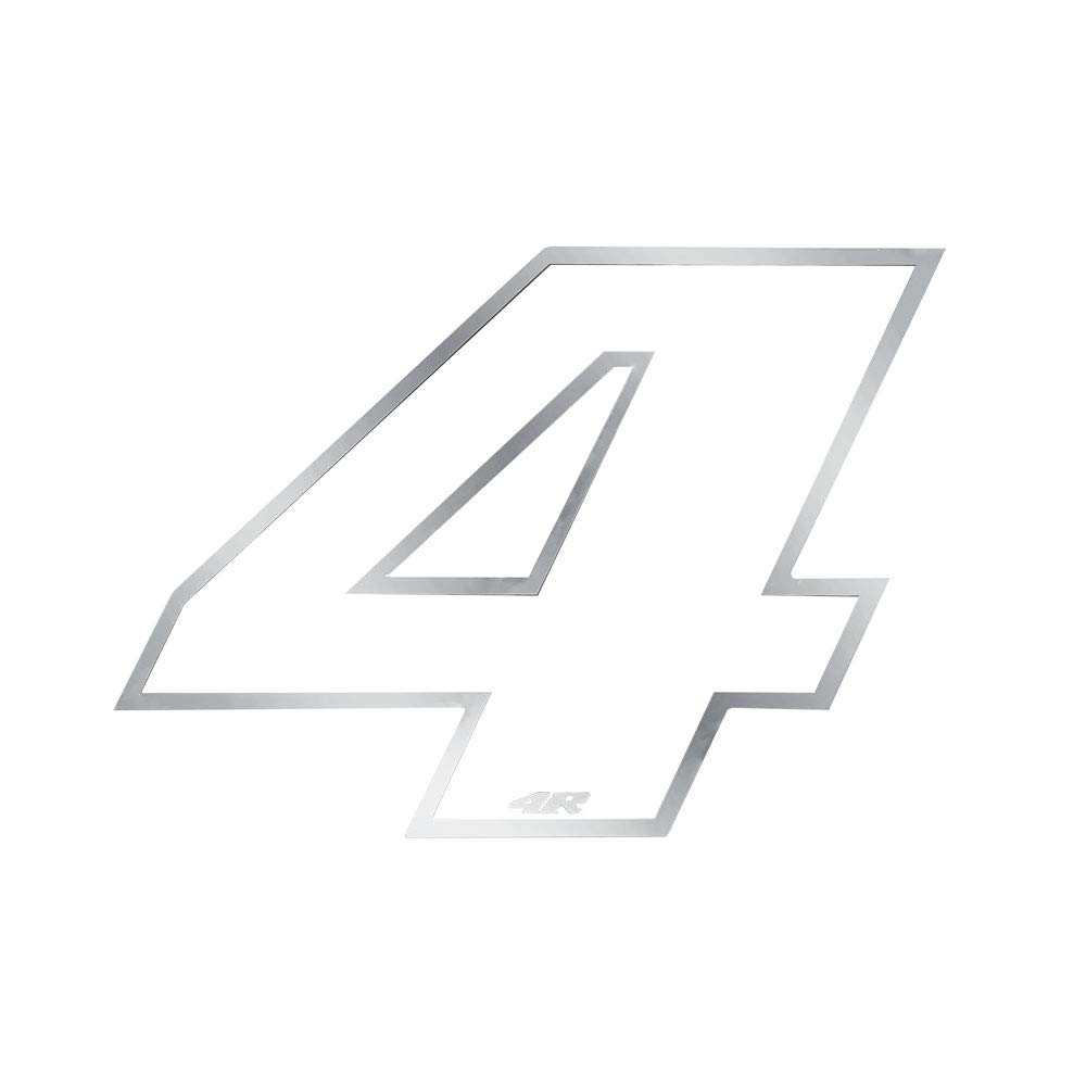 Quattroerre Racing Number 4 Anodized Small, White