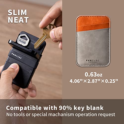 PUNCUBE Men’s Card Holder Wallet ,Slim Minimalist Wallet With Key