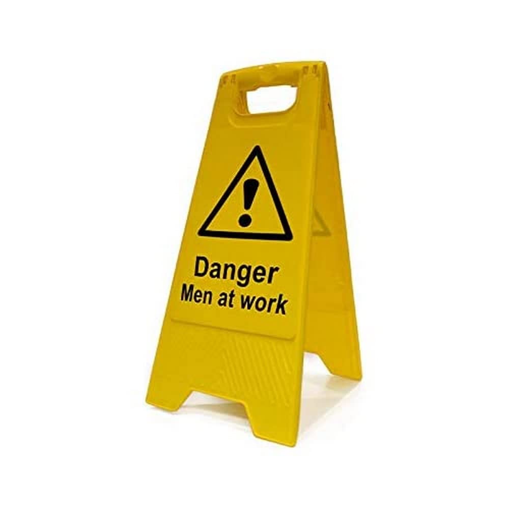 Scan SCA4710 Heavy Duty A-Board Sign - Men at work,Yellow