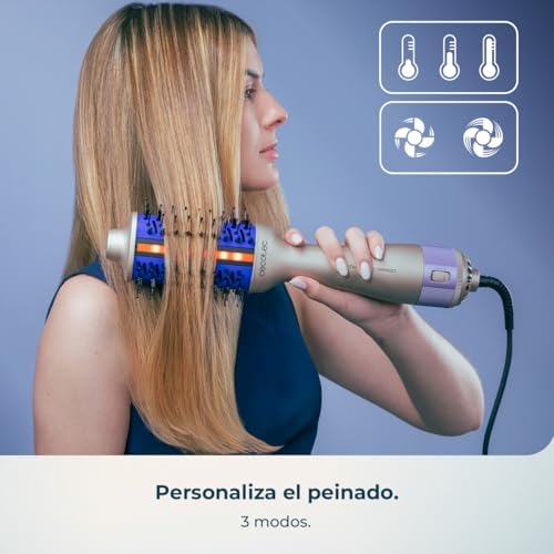 Aerografo CeramicCare i-Unique Volumizador. 1000W, tecnologia infravermelha, revestimento cerâmico, 2 velocidades, 3 temperaturas, ponta fria, cabo rotativo de 1,8 m