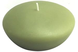 Zest Candle 12-Piece Floating Candles, 3-Inch, Sage Green