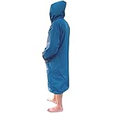 Malo’o Adult Sherpa Lined Surf Parka Changing Robe, Waterproof & Windproof Swim Parka, Long Sleeve Hooded Dry Robe