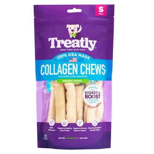 Treatly USA Collagen Chip Rolls Assorted Dog Chew Treats - Natural Flavor, 10oz…