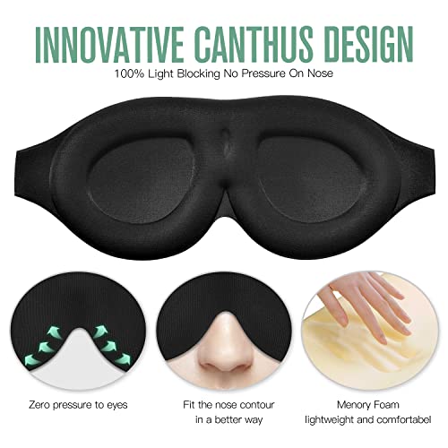 ALASKA BEAR Sleep Mask Women Men with Molded Eye Cups, WellContoured 3