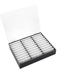 Nail Storage Box, Display Box Nail Art Decoration Container Empty Nail Tips Storage Box Fake Nail Display Case(Black)