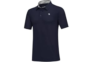YSENTO Men's Golf Shirts Short Sleeve Dry Fit Moisture Wicking Sports Polo Shirts